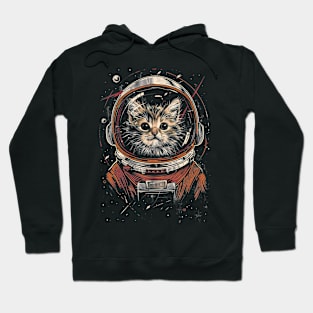 Space Astronaut Kitty Cat - Fun Animal Designs Hoodie